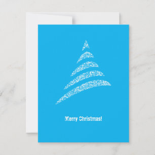 Warm Monochrome Corporate QR Code Christmas Tree Holiday Card