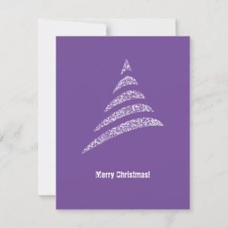 Warm Monochrome Corporate QR Code Christmas Tree Holiday Card
