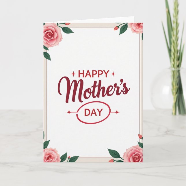Warm Mothers Day Blooms Card (Front)