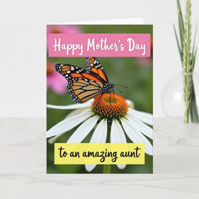 Warm Mothers Day Butterfly Card (Front)