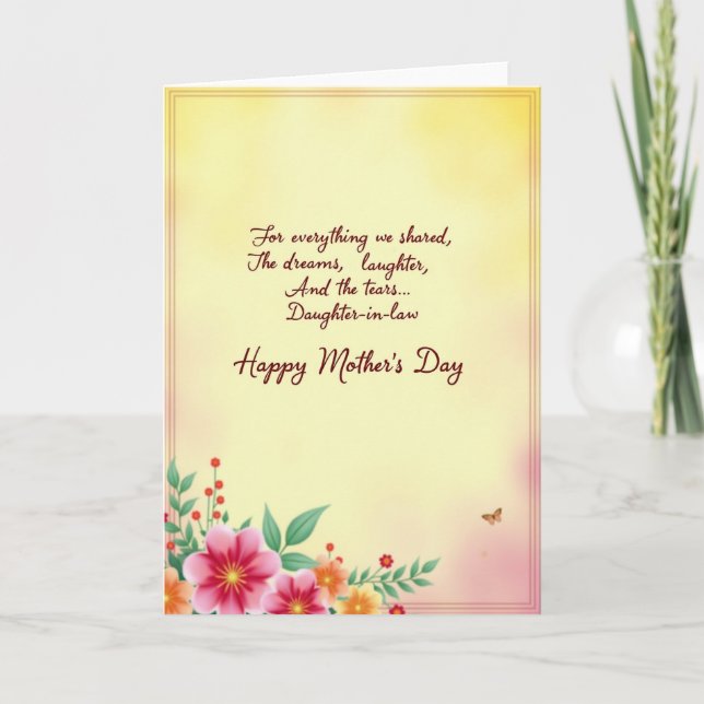 Warm Mothers Day Daughter Love Card (Front)