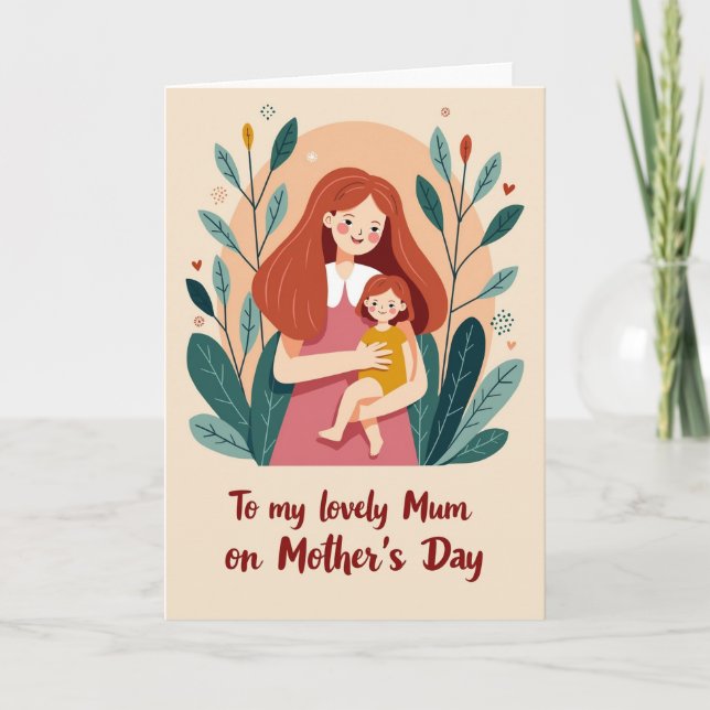 Warm Mothers Day Family Card (Front)