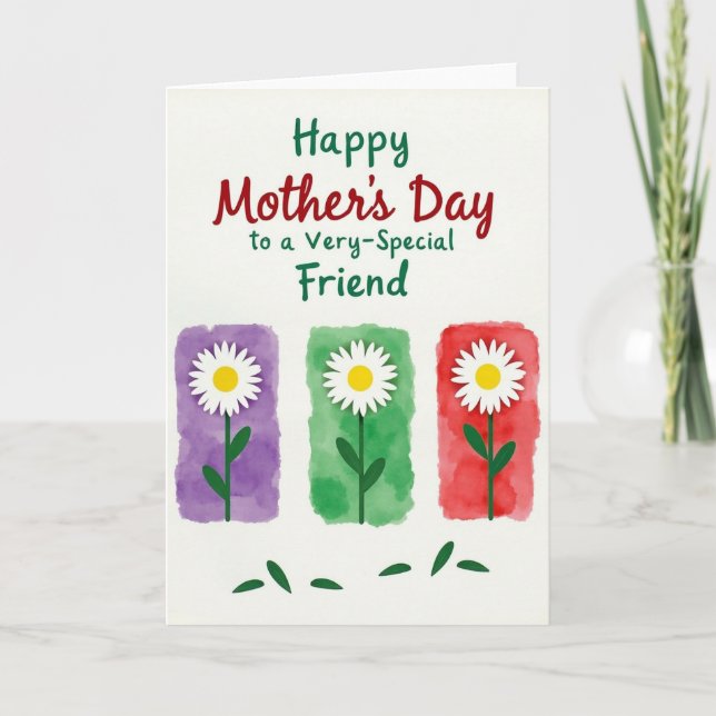 Warm Mothers Day Friend Card (Front)