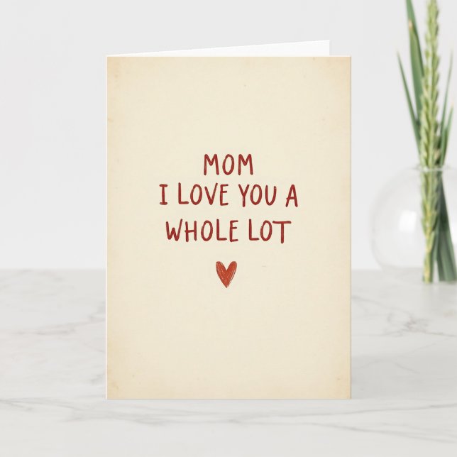 Warm Mothers Day Heart Card (Front)