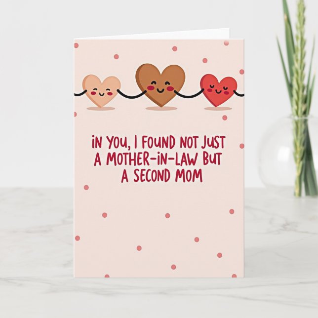 Warm Mothers Day Loving Hearts Art Card (Front)