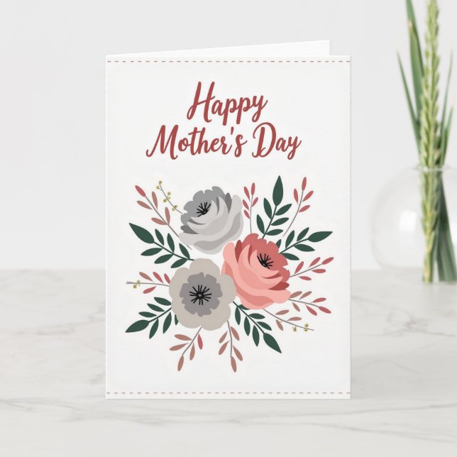 Warm Mothers Day Message Card (Front)