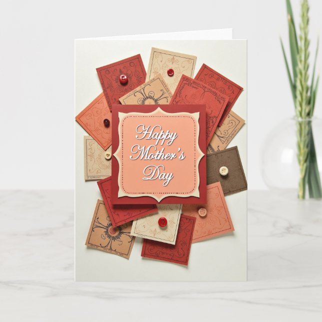 Warm Mothers Day Paper Card (Front)