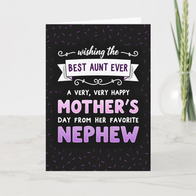 Warm Mothers Day Purple Tone Card (Front)