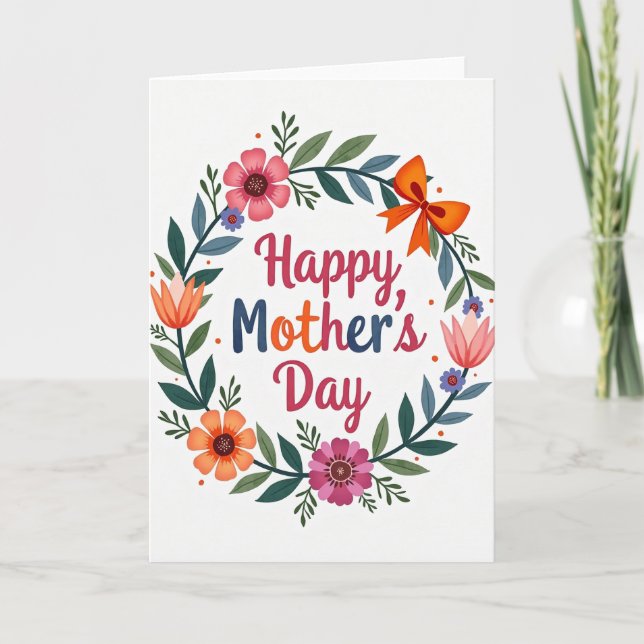 Warm Mothers Day Script Card (Front)