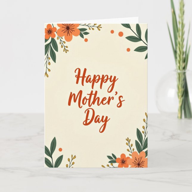 Warm Mothers Day Wishes Card (Front)