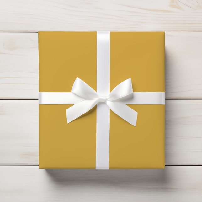 Warm Mustard Spicy Yellow Solid Color Wrapping Paper (Creator Uploaded)