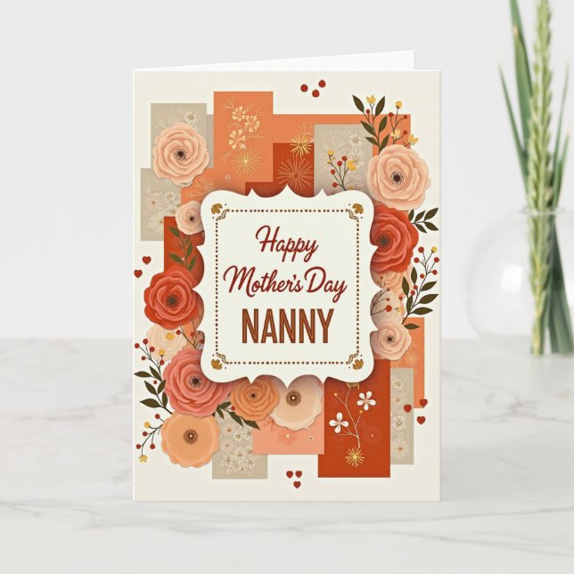 Warm Nanny Mothers Day Card (Front)