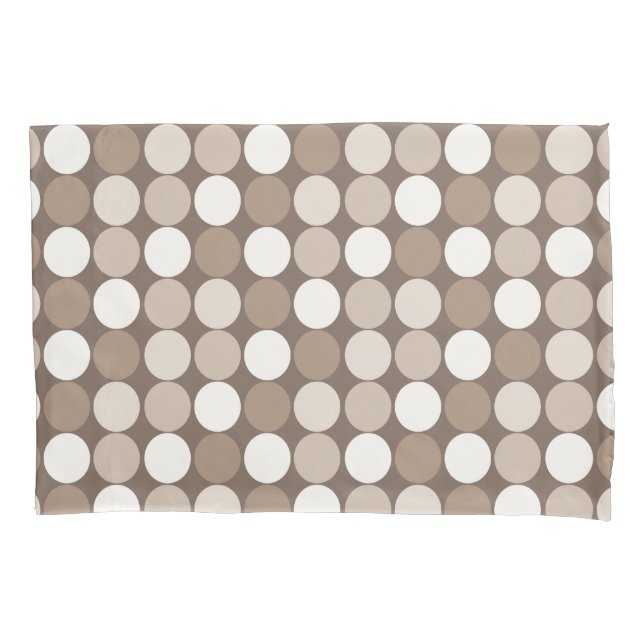 Warm Neutral Earth Geometric Circles  Pillow Case (Front)