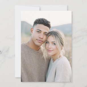 Warm Neutral Minimalist Photo Invitation
