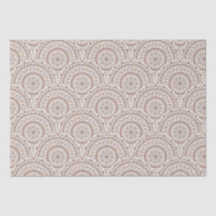 Warm Neutrals Cafe Ombre Dot Mandala Art Deco Tissue Paper