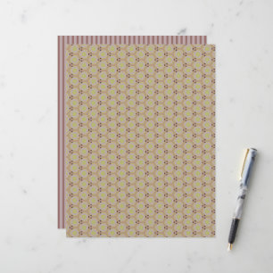 Warm Neutrals Honeycomb Hexagons Scrapbook Paper