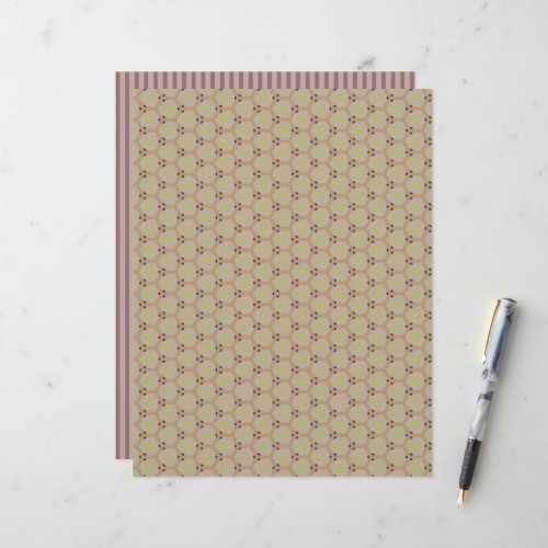 Warm Neutrals Honeycomb Hexagons Scrapbook Paper