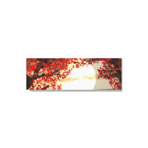 Warm night under the red tree - Digital Art