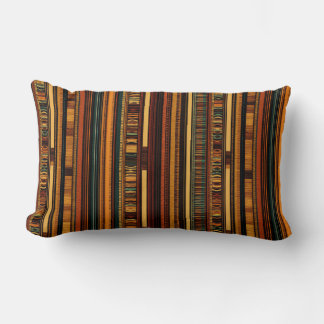 Warm Nomadic Stripe Design Lumbar Pillow