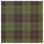 Warm O.D. green plaid red, black stripe Fabric