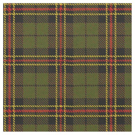 Warm O.D. green plaid red/yellow/gold/black stripe Fabric
