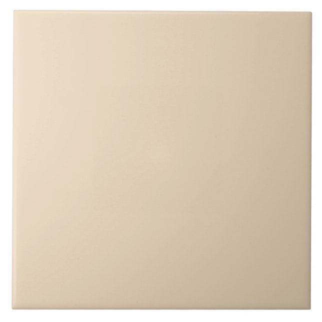 Warm Oat Beige Ceramic Tile (Front)