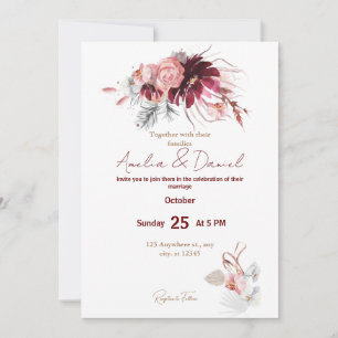 Warm Octiber Wedding Invitation
