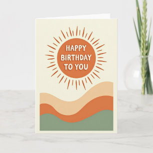 Warm Orange Birthday Card