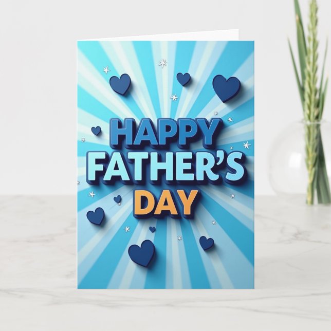 Warm Orange Fathers Day Card (Front)