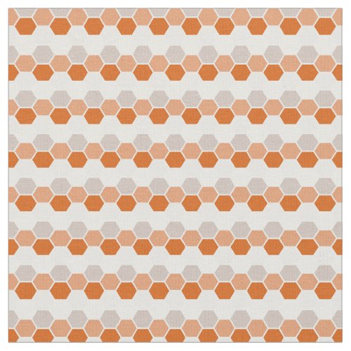 Warm Orange Geometric Hex Hexagram Fabric