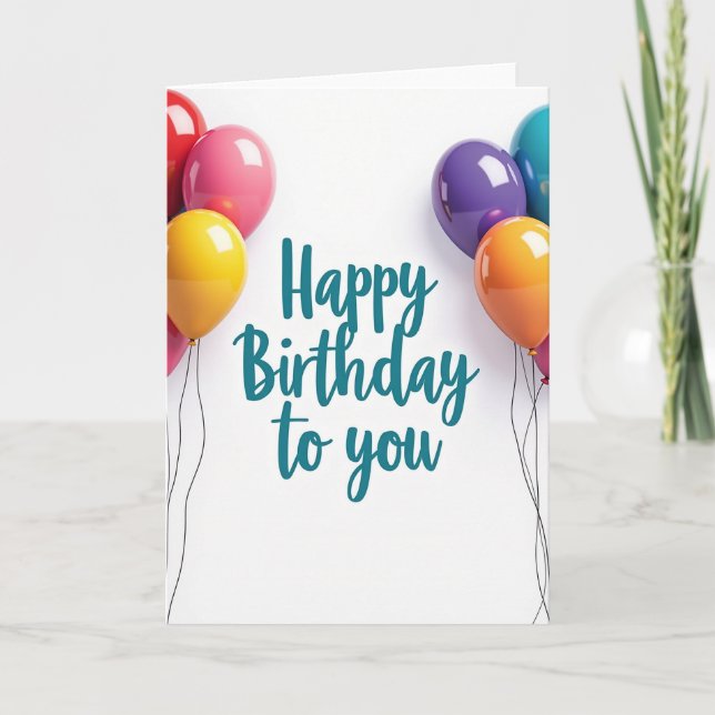 Warm Orbs Birthday Card (Front)