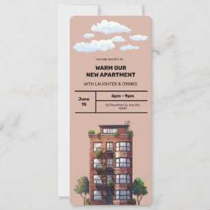 Warm Our New Apartment Invitation