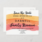 Warm Paint Brush Family Reunion Save the Date Announcement Postcard (Front/Back)
