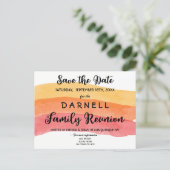 Warm Paint Brush Family Reunion Save the Date Announcement Postcard (Standing Front)