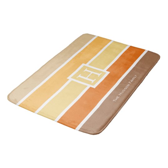 warm pastel autumn color palette personalized bath mat zazzle com