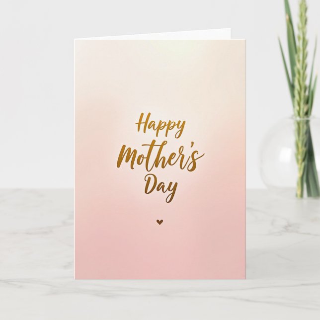 Warm Pastel Mothers Day Card (Front)