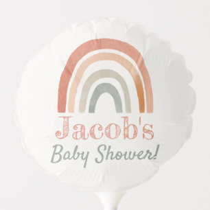 Warm Pastel Rainbow Baby Shower Balloon