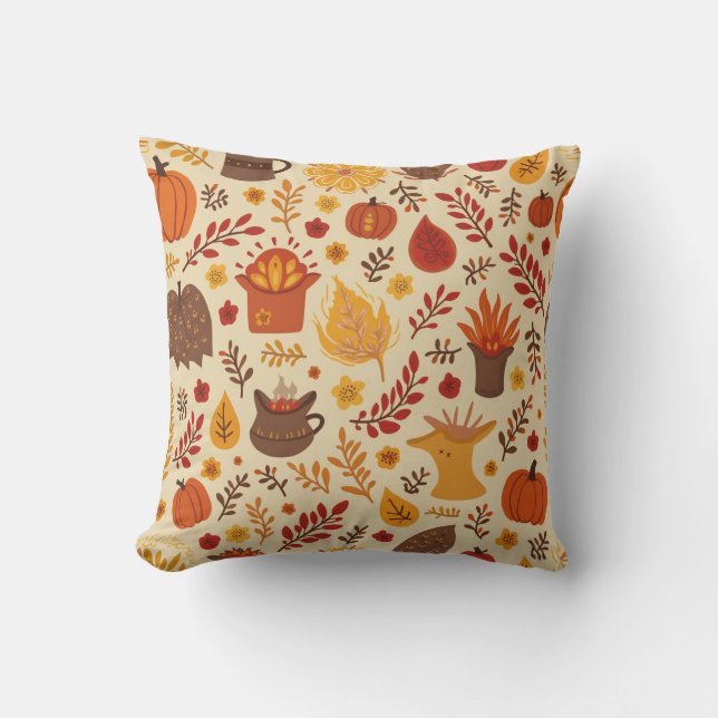 Warm Patterned Pillows (Front)