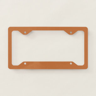 Warm Peach Caramel Solid Color Print, Neutral License Plate Frame