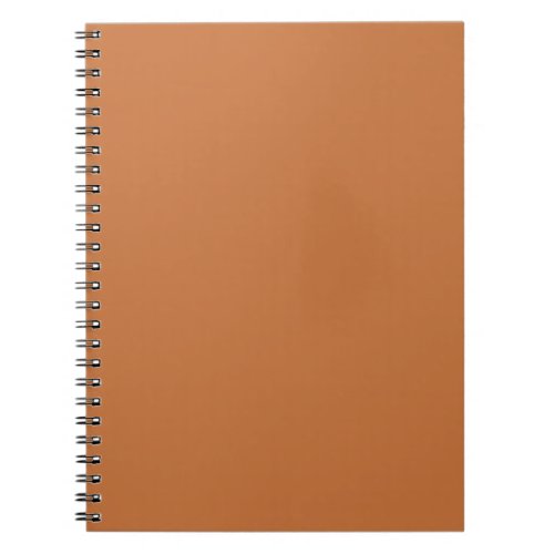 Warm Peach Caramel Solid Color Print Neutral Notebook