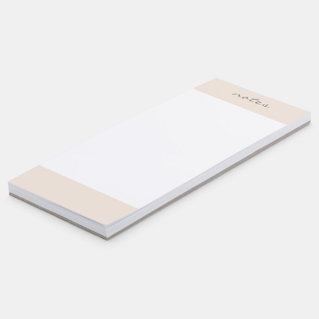 Warm Peach Frame Script Magnetic Notepad (Angled)