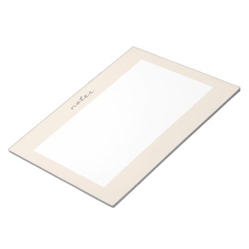 Warm Peach Frame Script Notepad