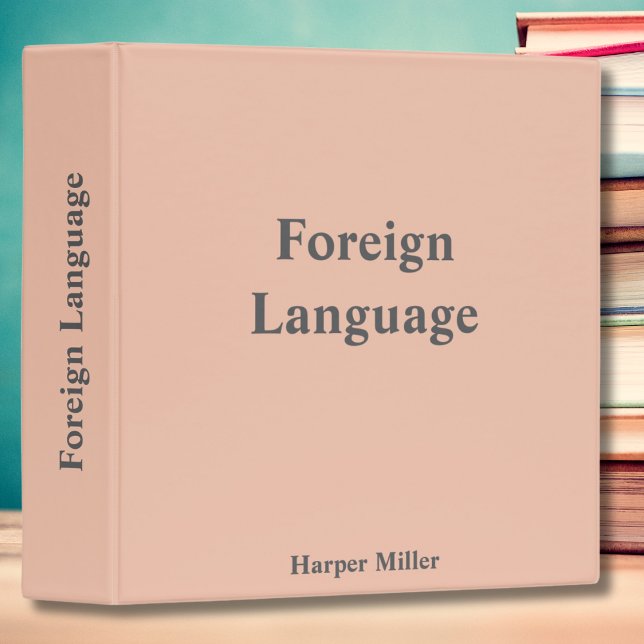 Warm Peach Language Learning Notebook 3 Ring Binder (Creator Uploaded)