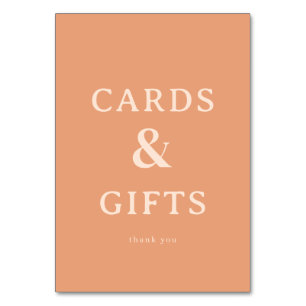 Warm Peach Minimalist Gratitude Card