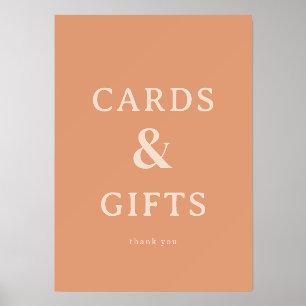 Warm Peach Minimalist Gratitude Card Holder