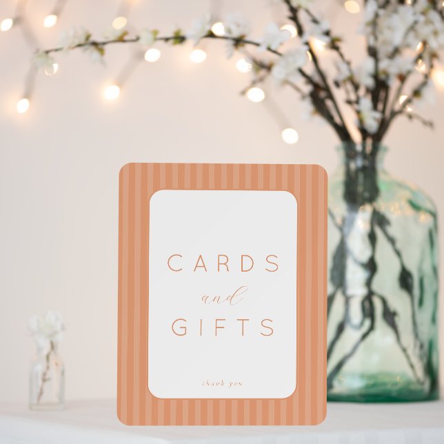 Warm Peach Minimalist Gratitude Sign (In Situ (Wedding))