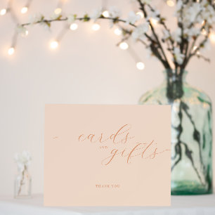 Warm Peach Minimalist Gratitude Sign