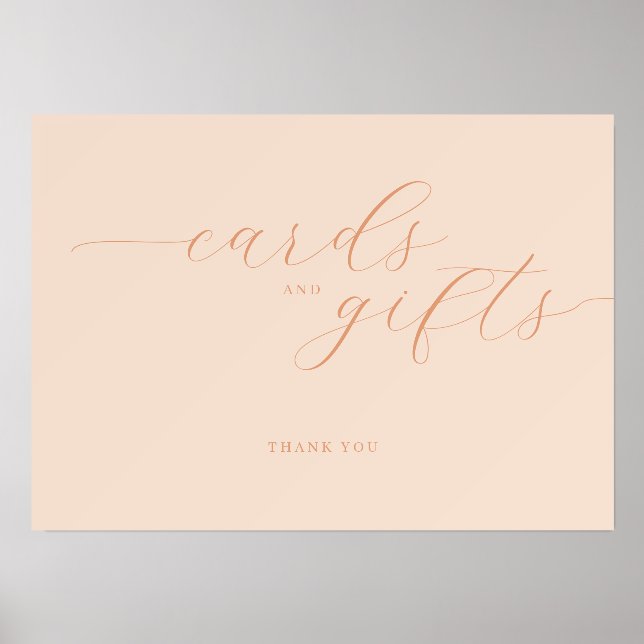 Warm Peach Minimalist Gratitude Sign Holder (Front)