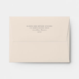 Warm Peach Return Address Envelope