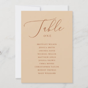 Warm Peach Sand Seating Chart Desert Wedding Invitation